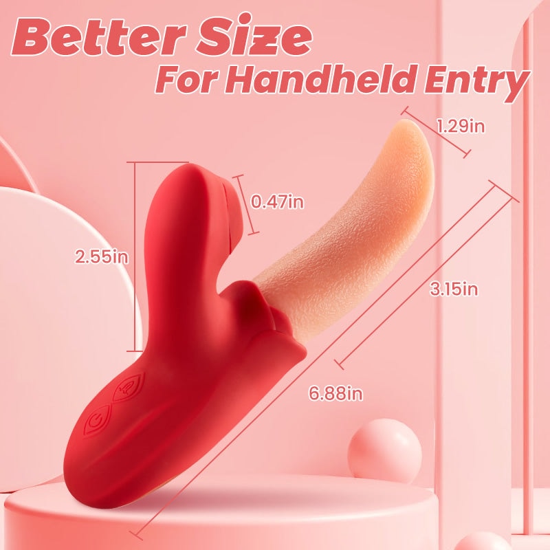 Zungenbewegender G-Punkt- & Klitorissauger-Vibrator